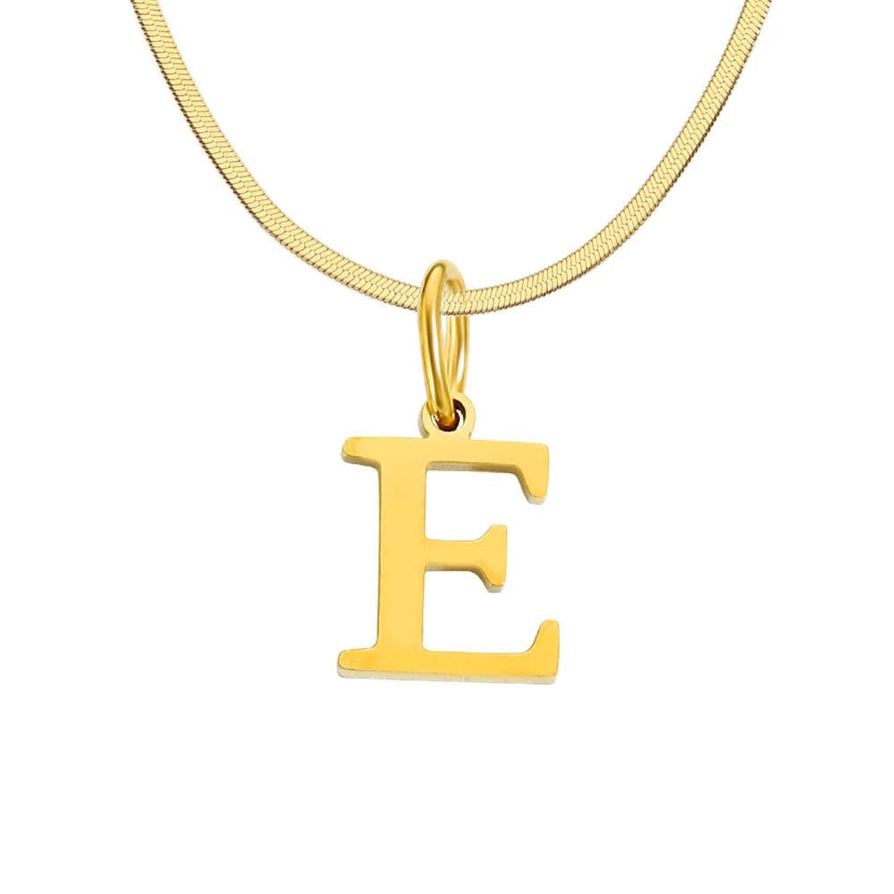 Initial Flat Snake Kette - Fascina