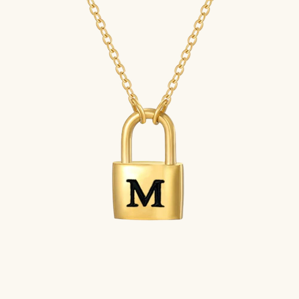Initial Lock Kette Buchstabe M - Fascina
