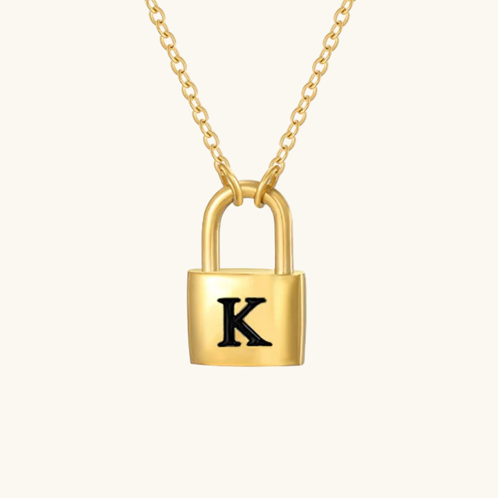Initial Lock Kette Buchstabe K - Fascina