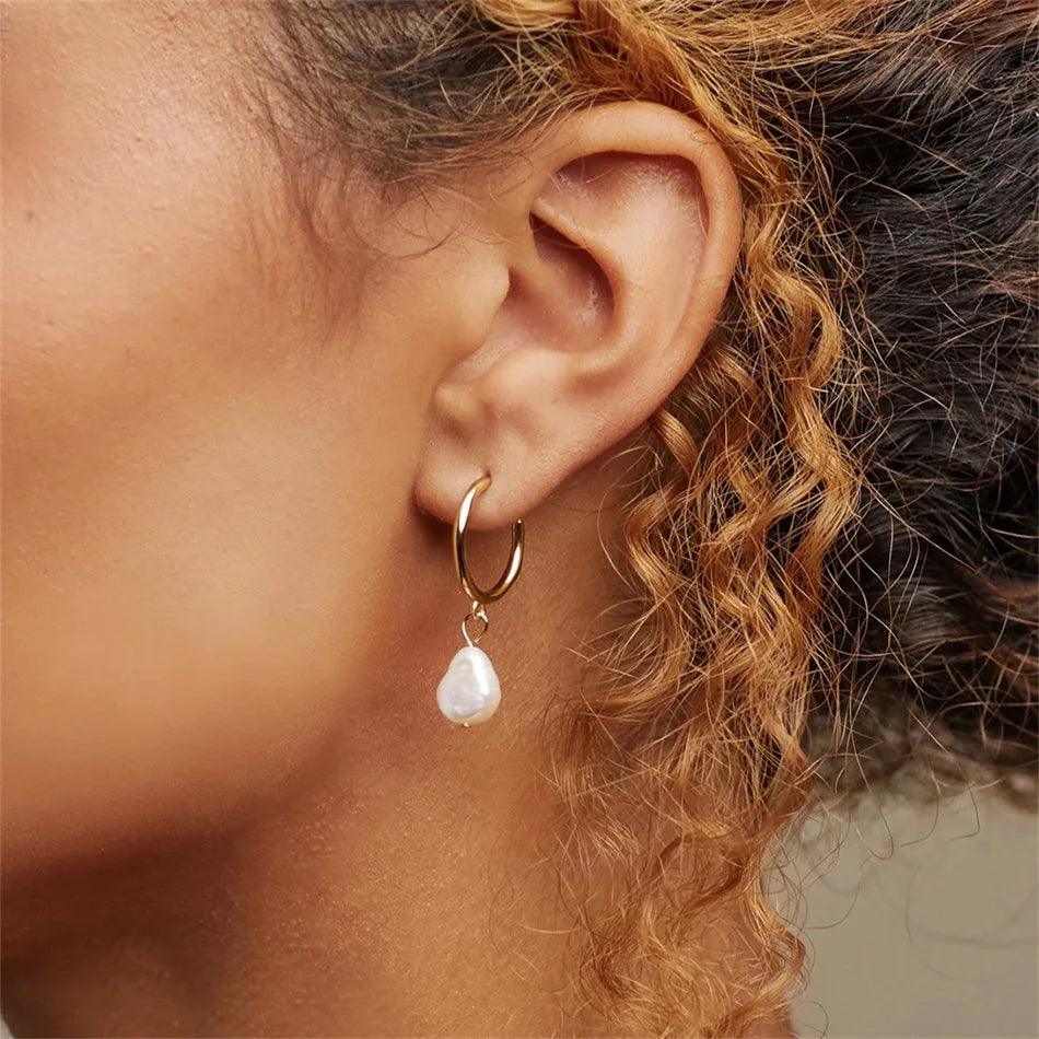 Pearl Hoop Ohrringe - Fascina