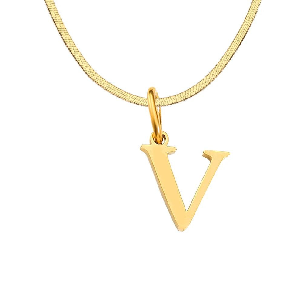 Initial Flat Snake Kette - Fascina