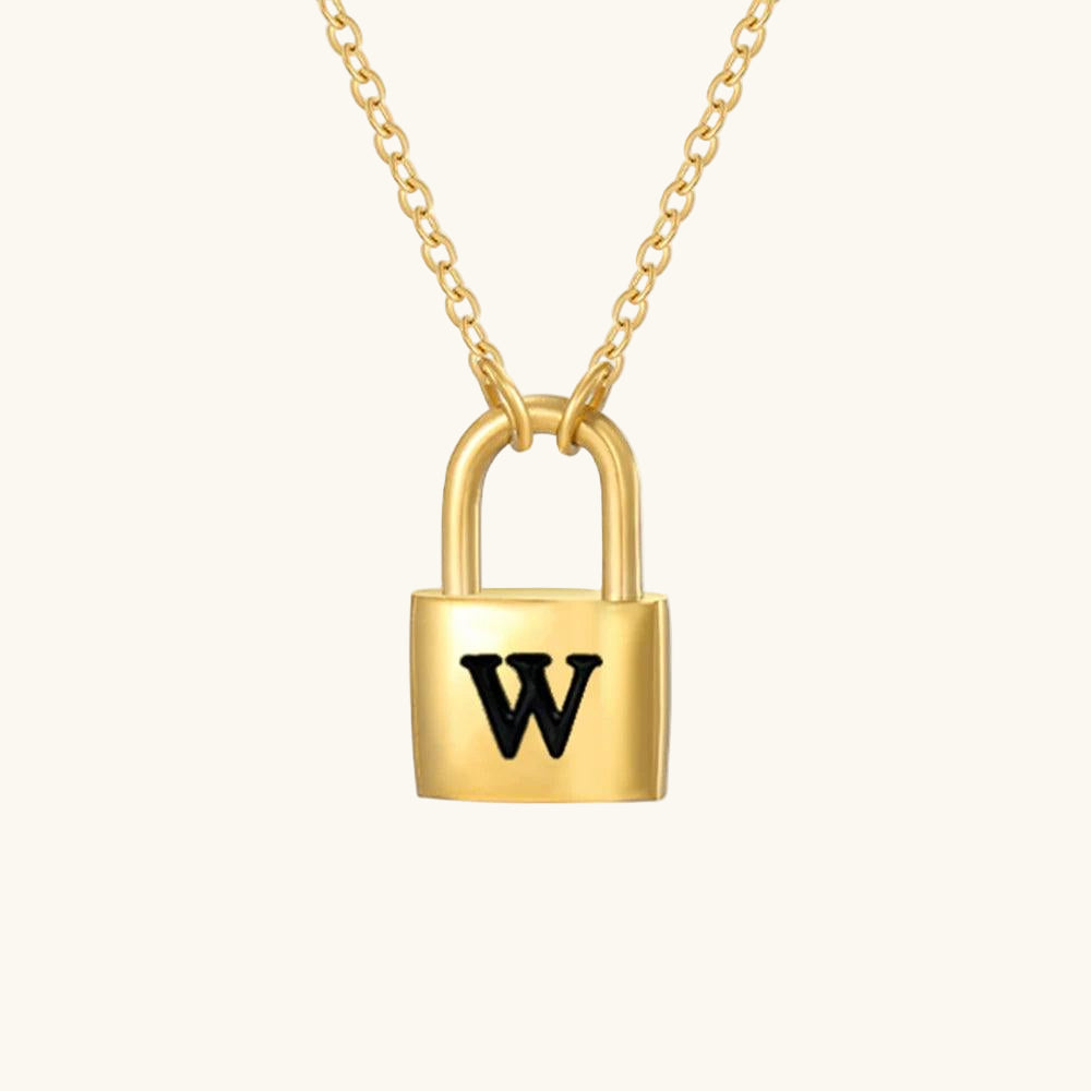 Initial Lock Kette Buchstabe W - Fascina