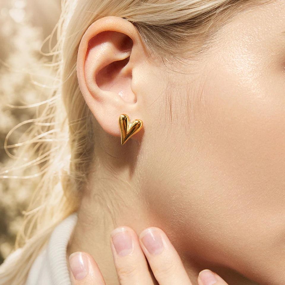 Heart Stud Ohrringe - Fascina