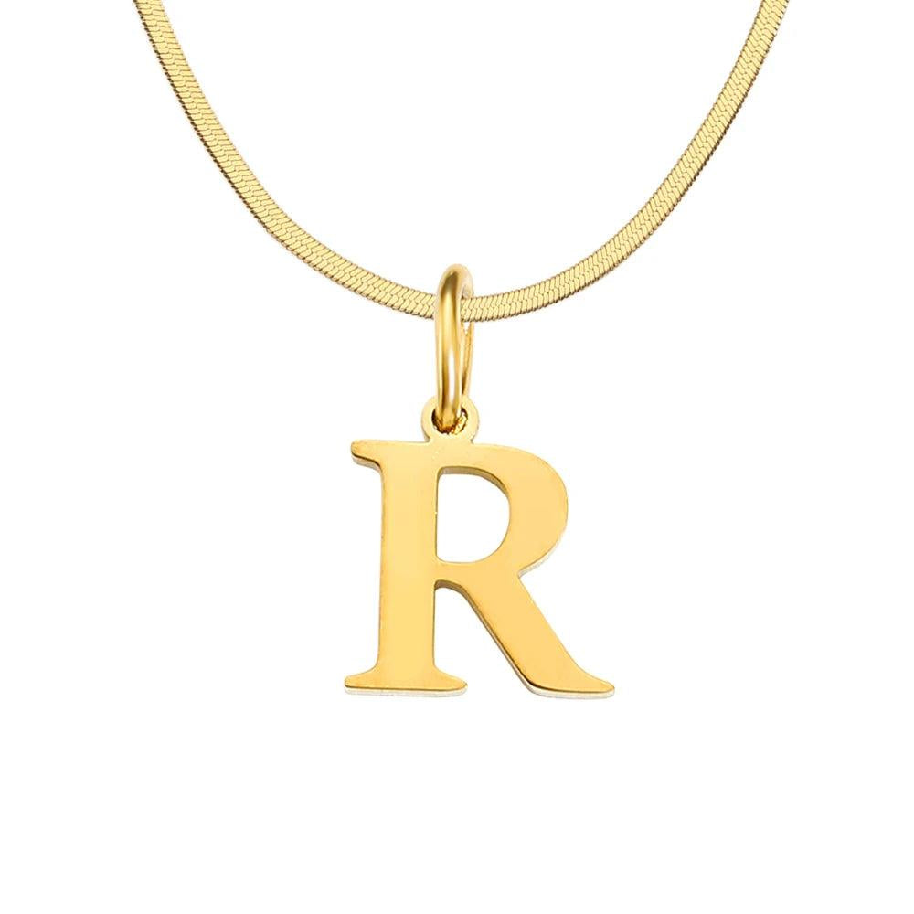 Initial Flat Snake Kette - Fascina