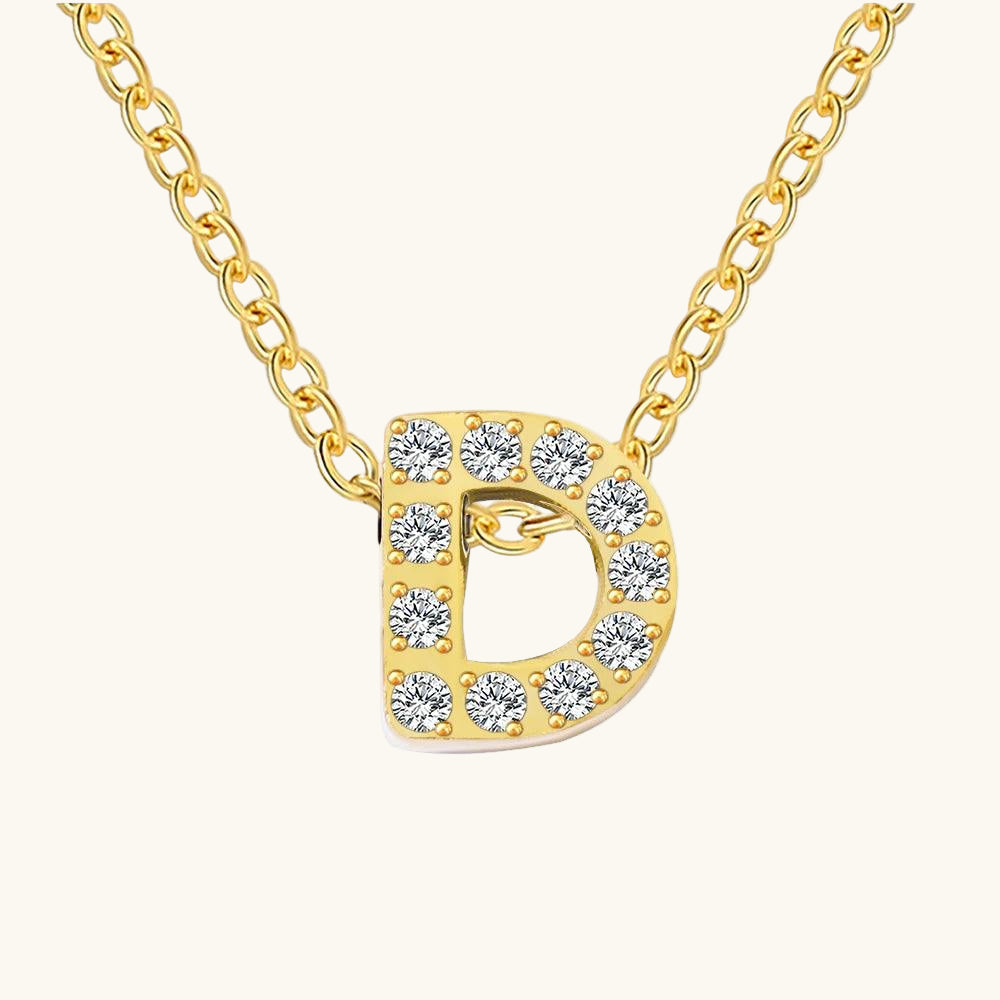Initial Zirkonia Kette Buchstabe D - Fascina