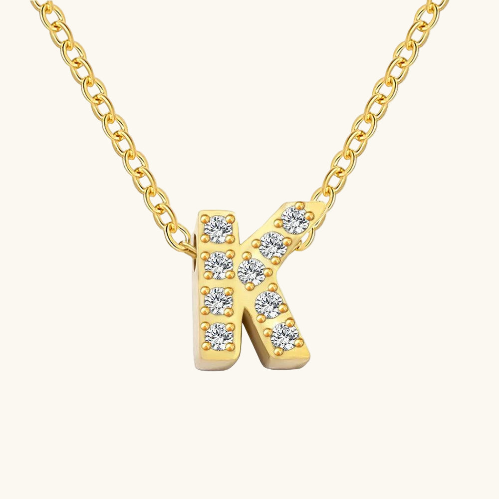 Initial Zirkonia Kette Buchstabe K - Fascina