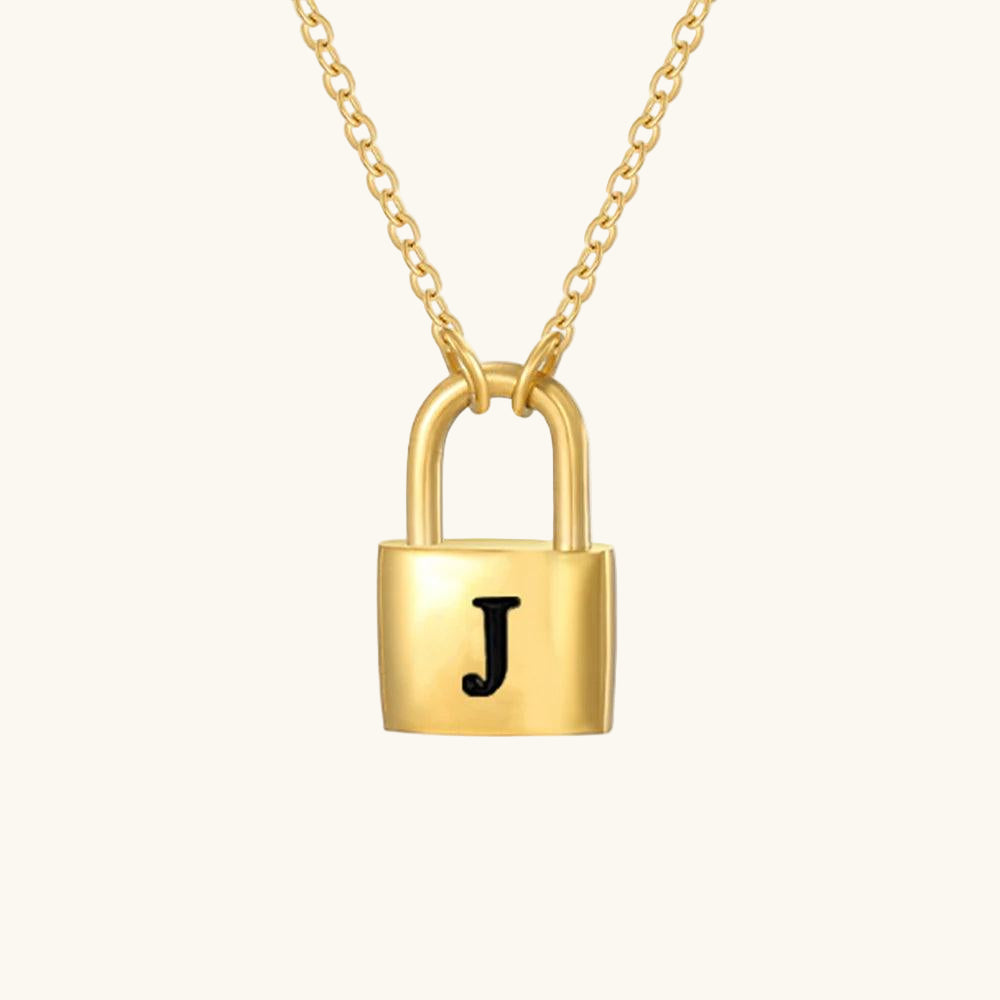 Initial Lock Kette Buchstabe J - Fascina
