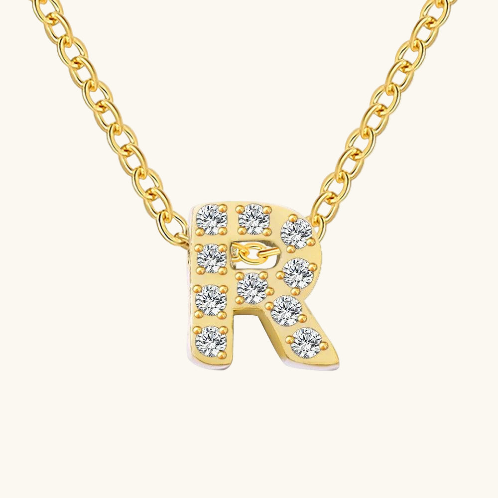 Initial Zirkonia Kette Buchstabe R - Fascina