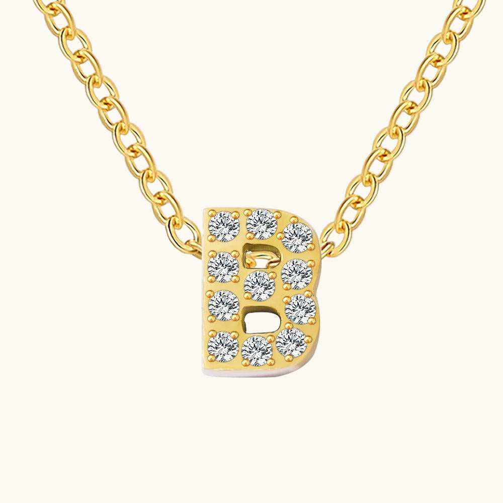 Initial Zirkonia Kette Buchstabe B - Fascina