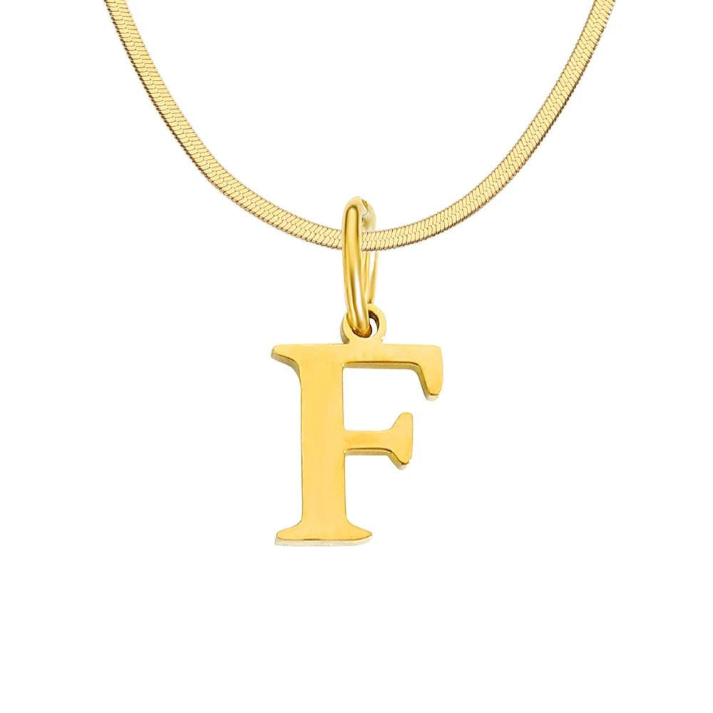 Initial Flat Snake Kette - Fascina