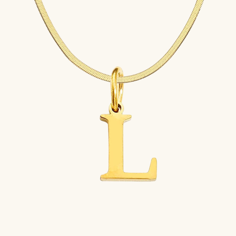 Initial Flat Snake Kette Buchstabe L - Fascina