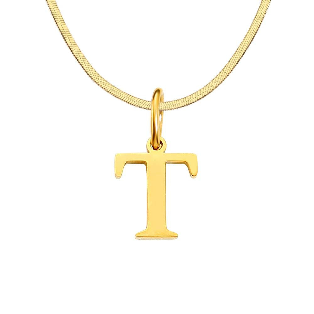 Initial Flat Snake Kette - Fascina