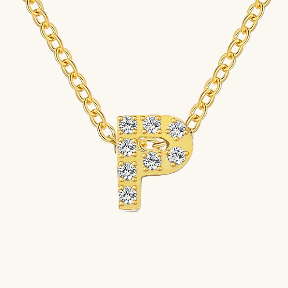 Initial Zirkonia Kette Buchstabe P - Fascina