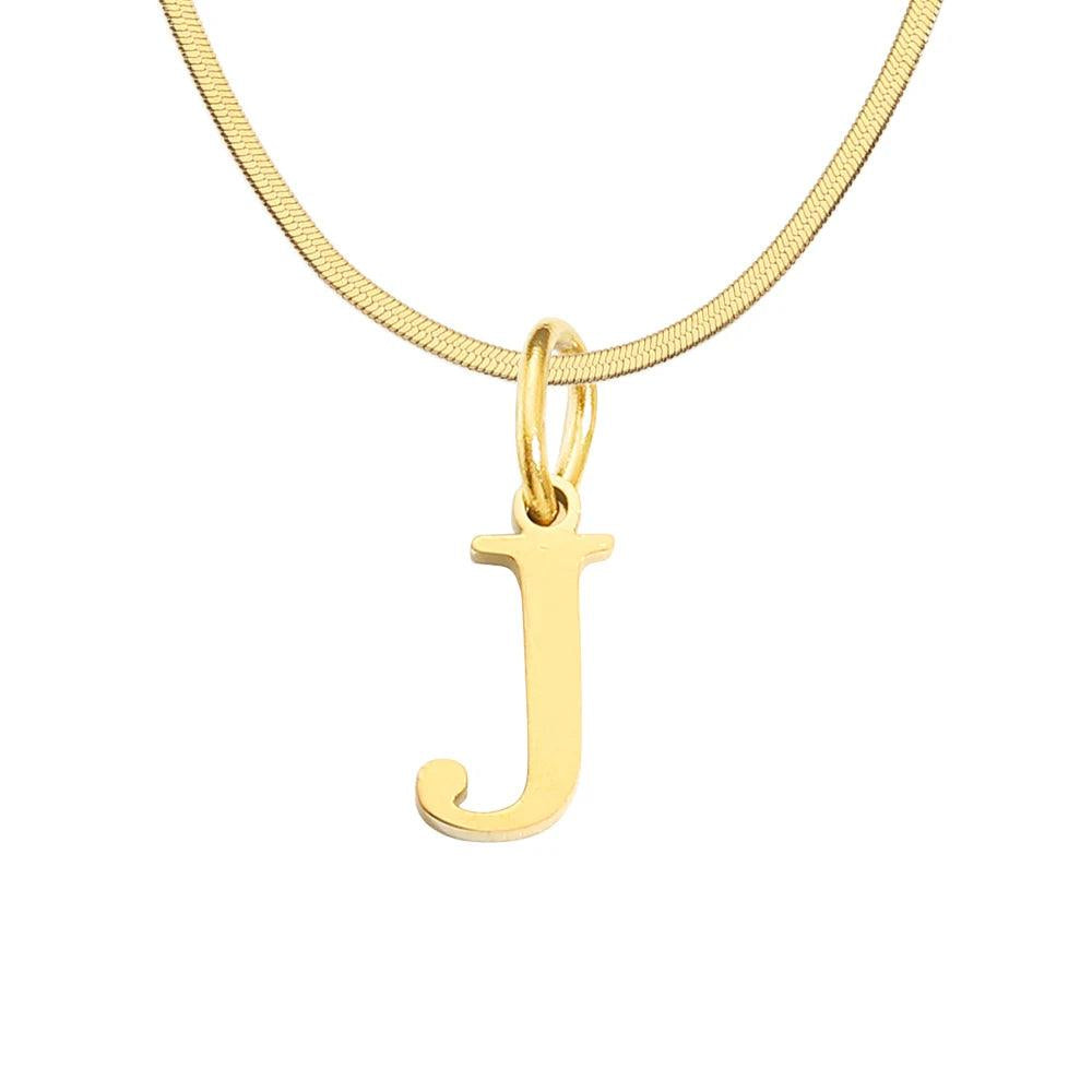 Initial Flat Snake Kette - Fascina