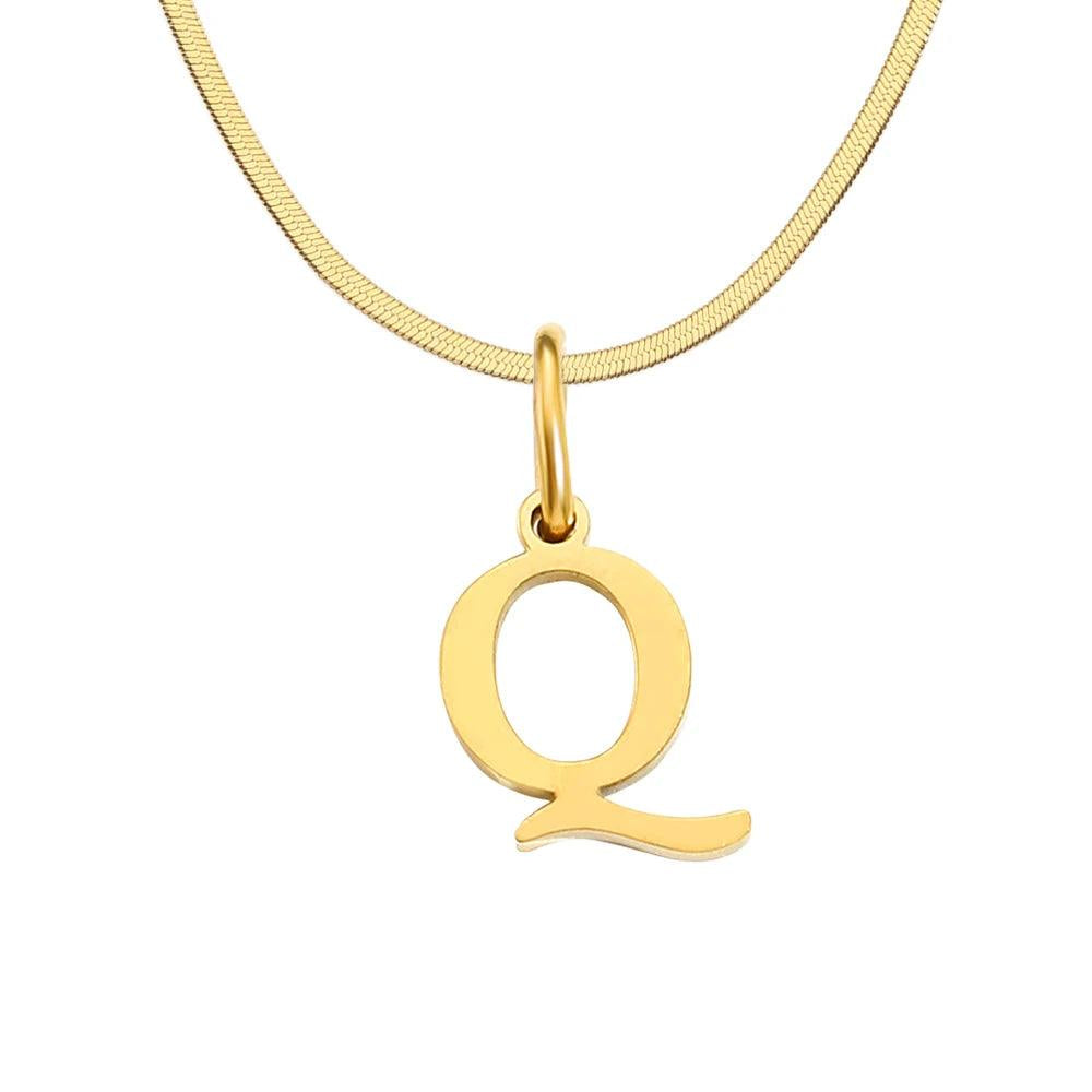 Initial Flat Snake Kette - Fascina