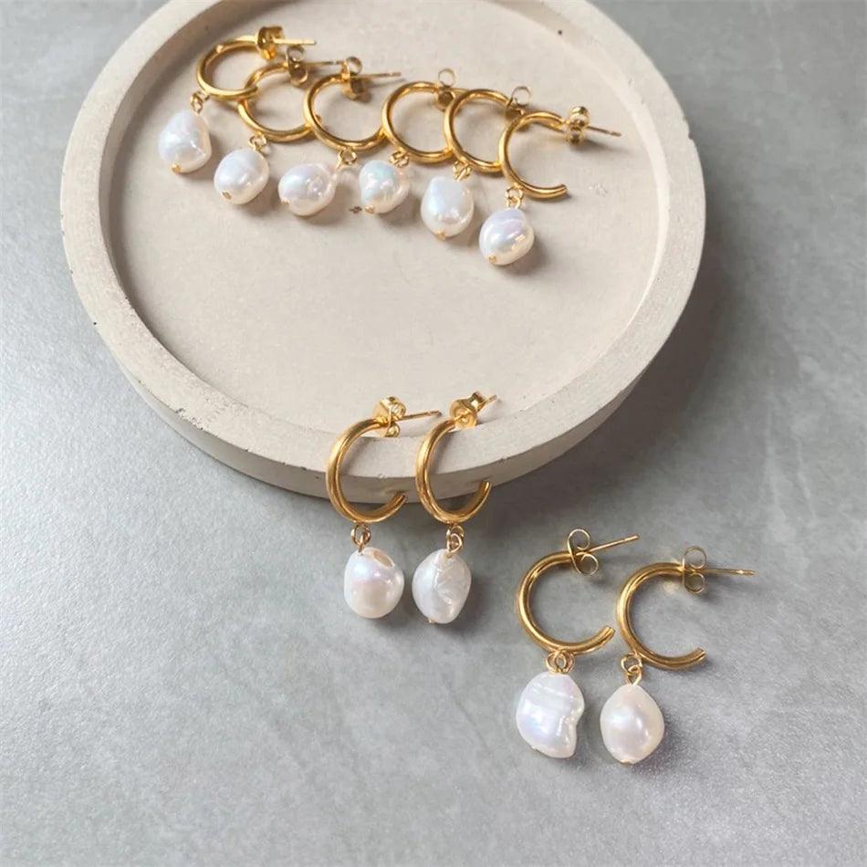 Pearl Hoop Ohrringe - Fascina