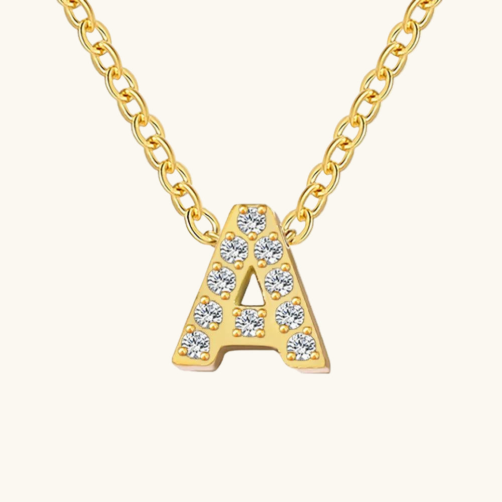 Initial Zirkonia Kette Buchstabe A - Fascina