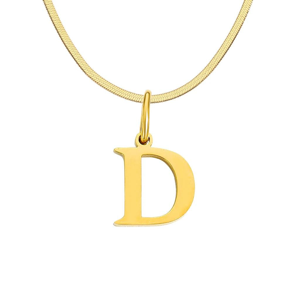 Initial Flat Snake Kette - Fascina