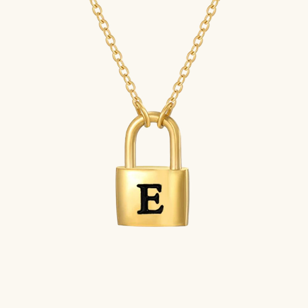 Initial Lock Kette Buchstabe E - Fascina