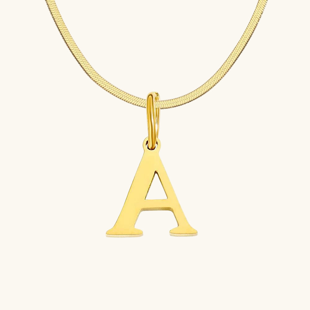 Initial Flat Snake Kette Buchstabe A - Fascina