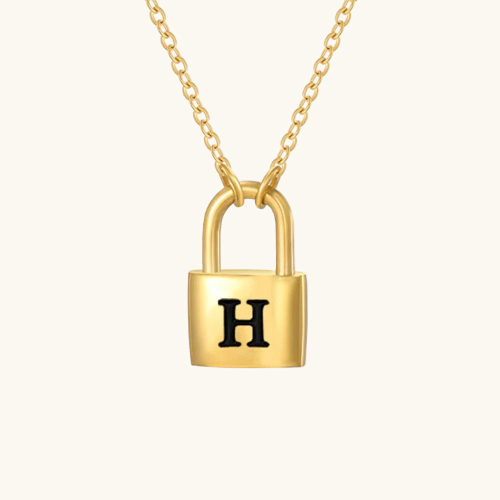 Initial Lock Kette Buchstabe H - Fascina