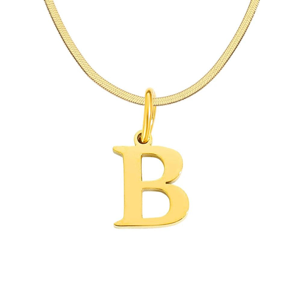 Initial Flat Snake Kette - Fascina