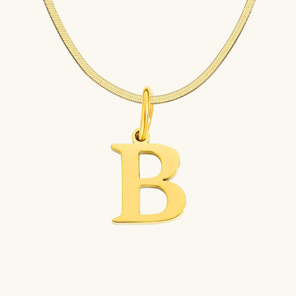 Initial Flat Snake Kette Buchstabe B - Fascina