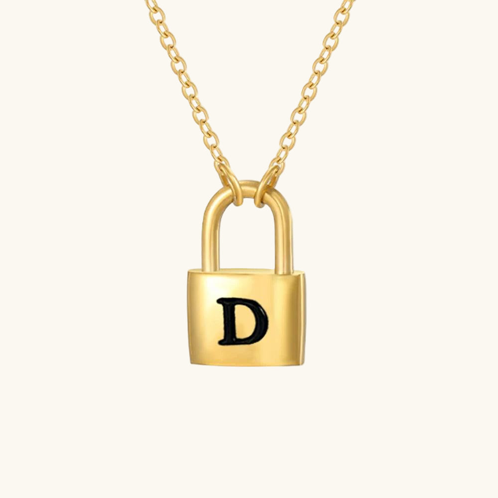 Initial Lock Kette Buchstabe D - Fascina