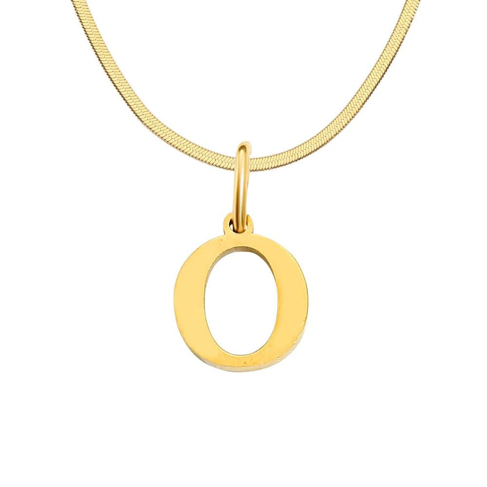Initial Flat Snake Kette - Fascina