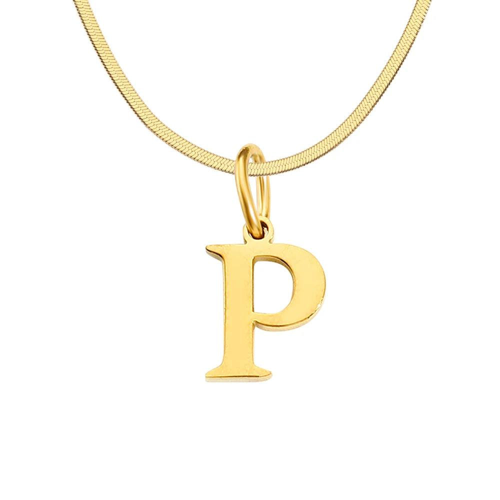 Initial Flat Snake Kette - Fascina