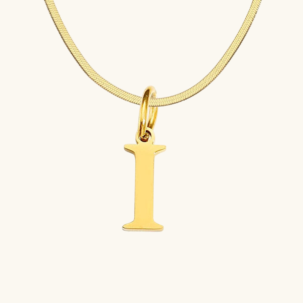 Initial Flat Snake Kette Buchstabe I - Fascina