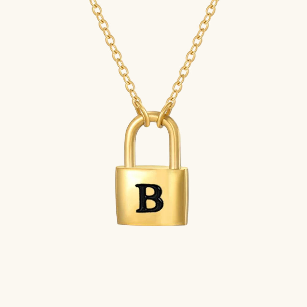 Initial Lock Kette Buchstabe B - Fascina