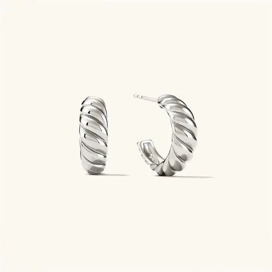Croissant Ohrringe Silber - Fascina