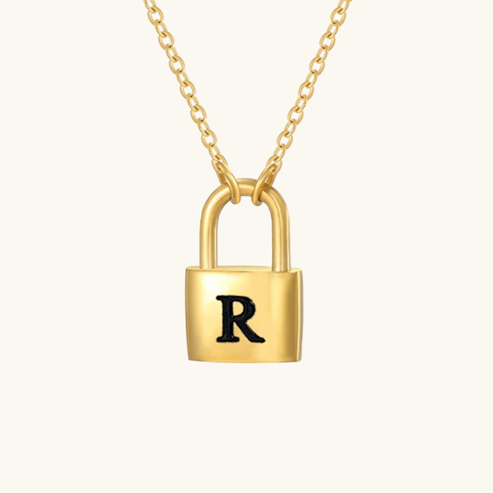 Initial Lock Kette Buchstabe R - Fascina