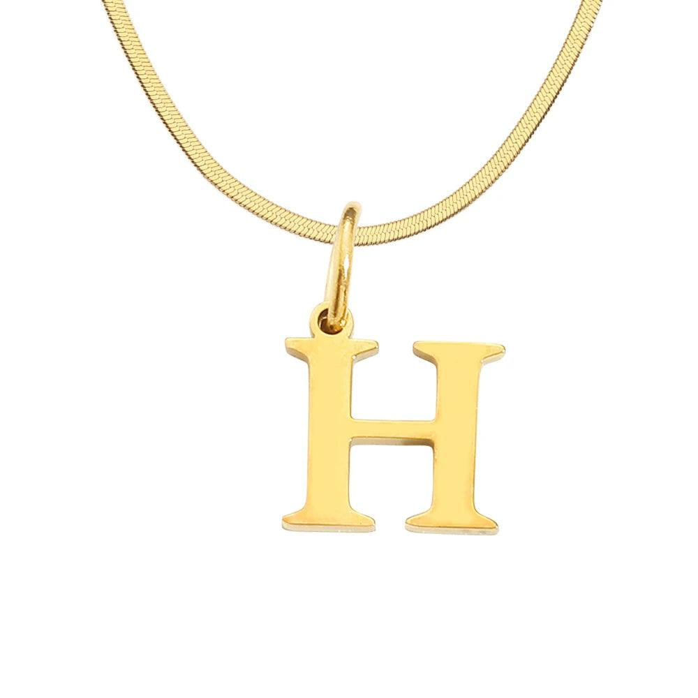 Initial Flat Snake Kette - Fascina