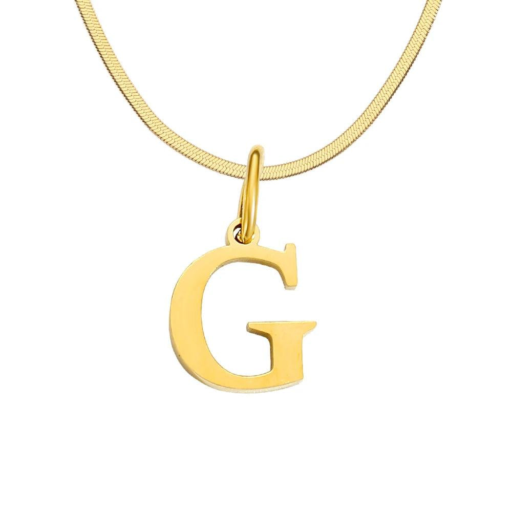 Initial Flat Snake Kette - Fascina
