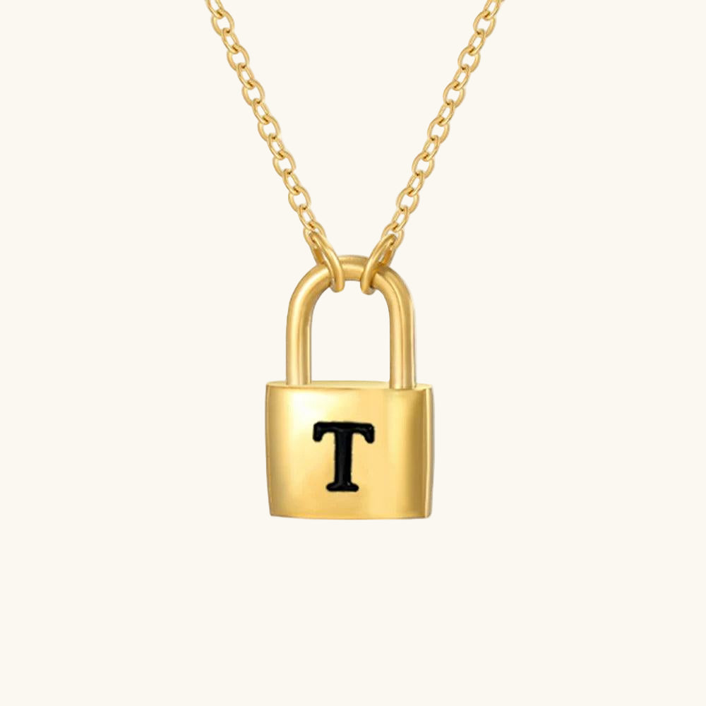 Initial Lock Kette Buchstabe T - Fascina