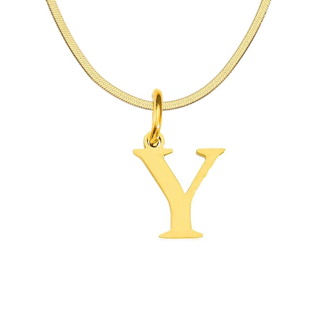 Initial Flat Snake Kette - Fascina