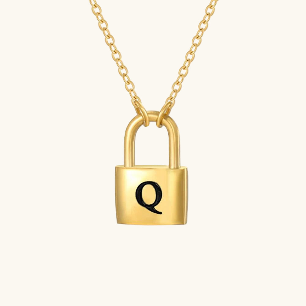 Initial Lock Kette Buchstabe Q - Fascina