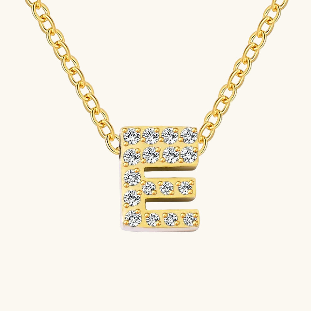 Initial Zirkonia Kette Buchstabe E - Fascina