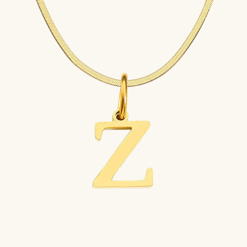 Initial Flat Snake Kette Buchstabe Z - Fascina