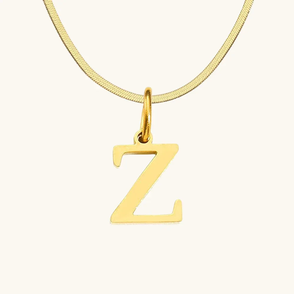 Initial Flat Snake Kette Buchstabe Z - Fascina
