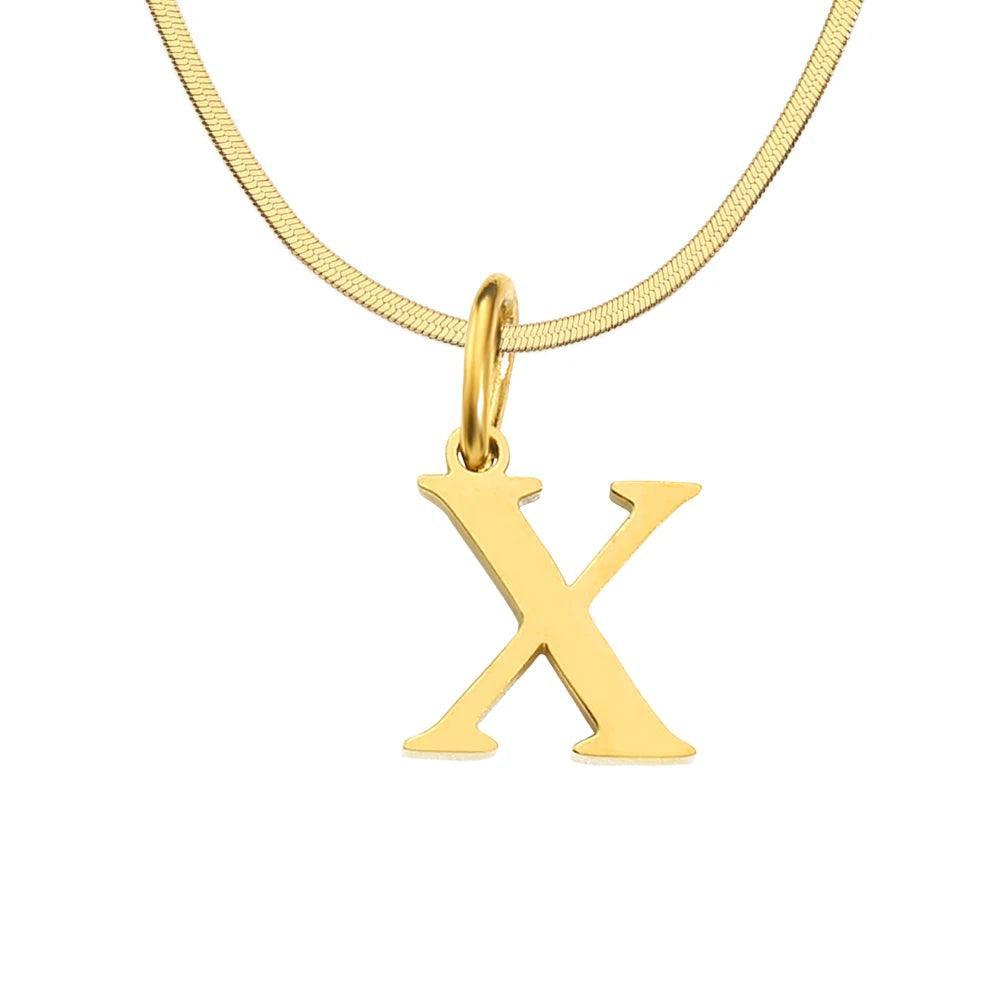 Initial Flat Snake Kette - Fascina