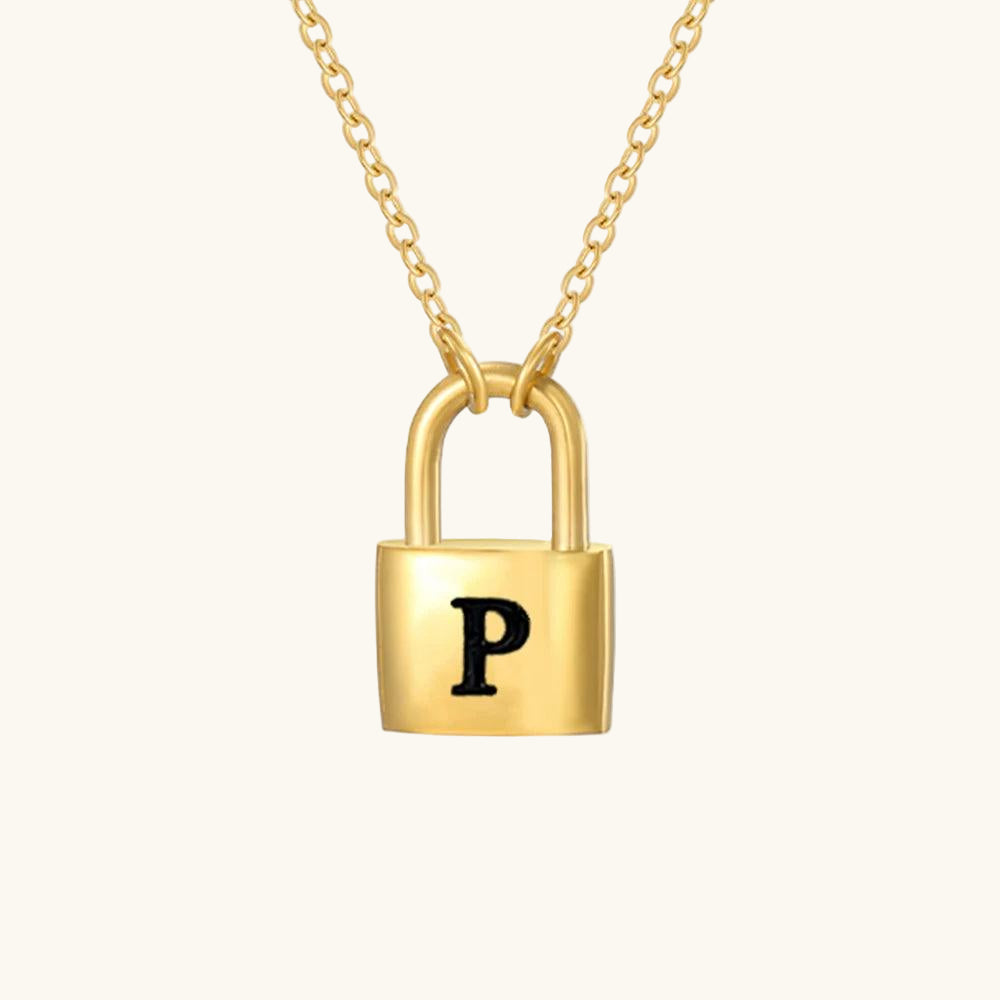 Initial Lock Kette Buchstabe P - Fascina