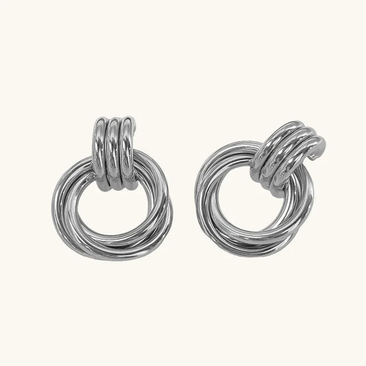Golden Loop Statement Ohrringe Silber – Fascina