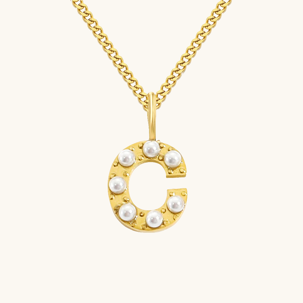 Initial Essence Pearl Kette