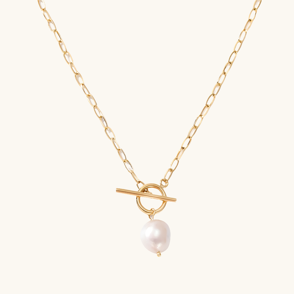 Elegant Pearl Toggle Kette - Fascina