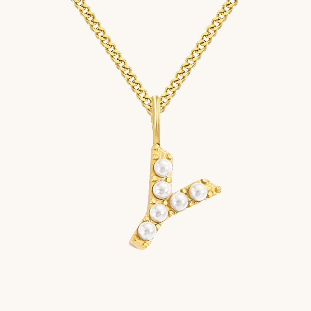 Initial Essence Pearl Kette
