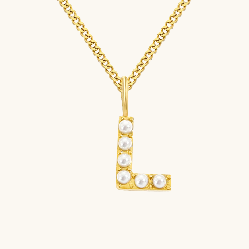 Initial Essence Pearl Kette
