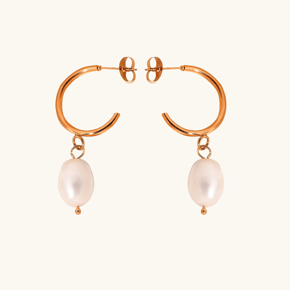 Pearl Hoop Ohrringe - Fascina